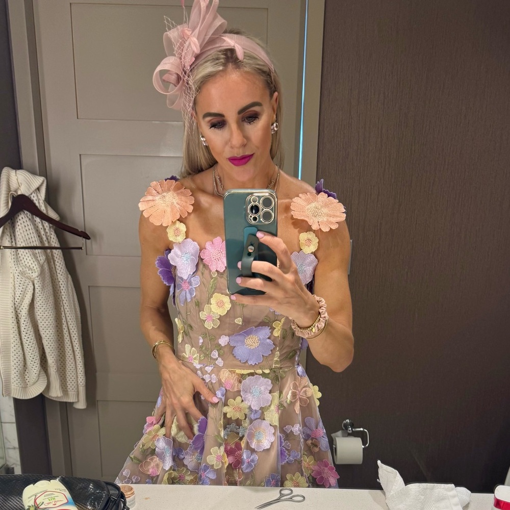 Elliatt Flutter Sleeve Pink and Purple Sundress